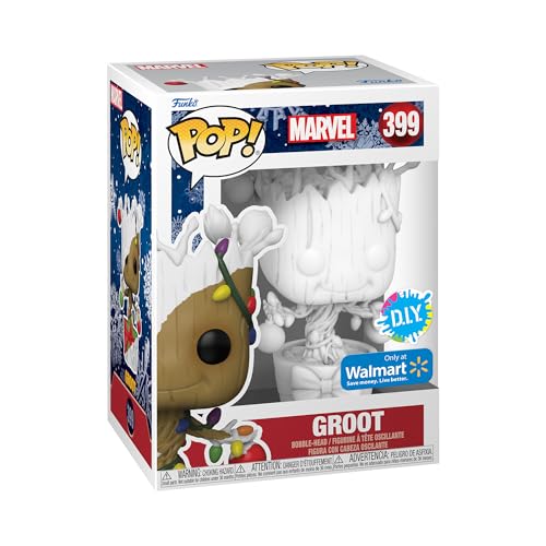 Funko Pop! Marvel: Marvel Holiday - Groot - (Diy) - Bianco - Marvel Comics - Fumetti Marvel - Figura In Vinile Da Collezione - Idea Regalo - Merchandi