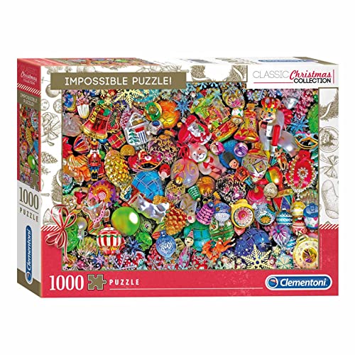Clementoni Collection-Impossible Jolly Christmas 1000 Pezzi, Natale-Made In Italy, Puzzle Adulto, Multicolore, 39585