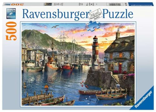 Ravensburger Italy- Hafen Puzzle Da 500 Pezzi, 15045 8