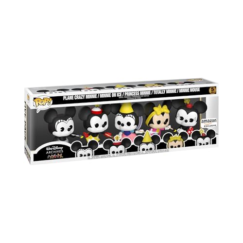 Funko Pop! Disney: Minnie Mouse - 5 Pacchetto Minnie Pack - Walt Disney Archives - Disney Standard Characters - Figura In Vinile Da Collezione - Idea 