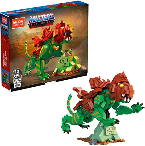 Mega- Masters Of The Universe Action Figure Construx Battle Cat Da Costruire, Giocattoli Da Costruzione Per Bambini, Multicolore, Gvy14