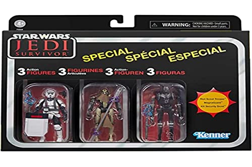 Hasbro - Disney Star Wars Jedi Survivor: The Vintage Collection - 3 Action Figures Multipack (F5564),Multicolore