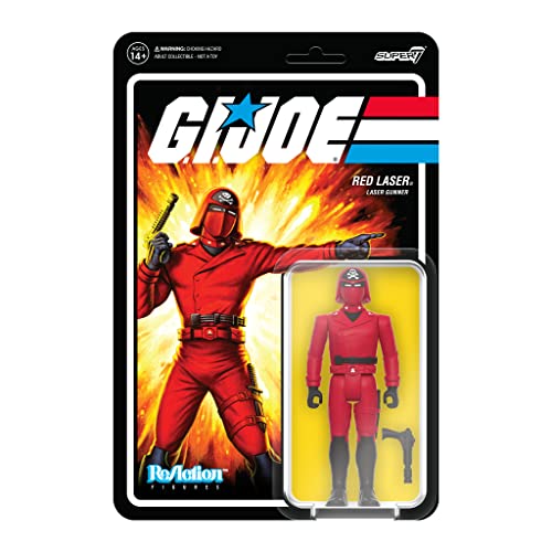Super7 - Figura Reaction Gi Joe Laser Rosso – Figura Da Collezione