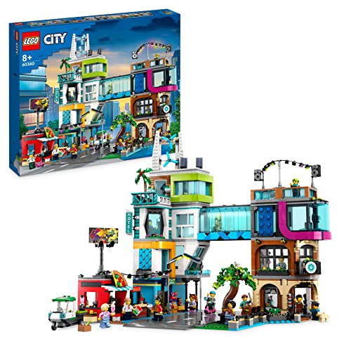 Lego City Downtown, Modular Building Set, Casa Giocattolo Con Stanze Combinabili, Negozio Di Giocattoli, Barbiere, Studio Blogging, Hotel, Discoteca S