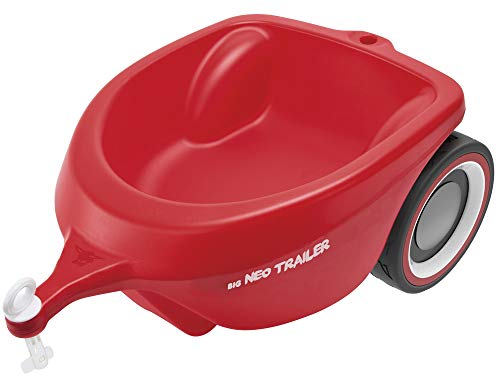 Big- Obby Neo Trailer Rot Anhänger Für Drinnen Und Draußen Bobby Car, Volume Di Ricarica: 3 Litri, Per Bambini A Partire Da 1 Anno, Colore: Rosso, 800