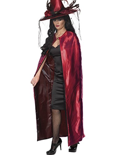 Smiffys Mantello Reversible Da Ragazza (Rosso E Nero)