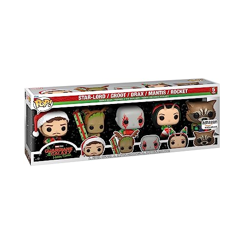 Funko Pop! Marvel: Holiday - Starlord, Groot, Drax, Mantis And Rocket Raccoon - Guardians Of The Galaxy 5 Pack - Marvel Comics - Fumetti Marvel - Escl