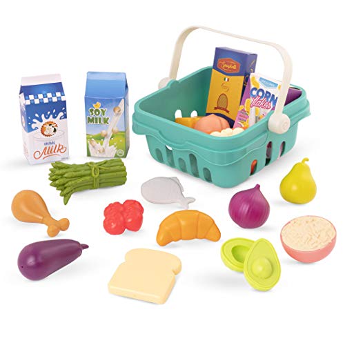 B. Toys - Cibo E Cestino Da Gioco - 18 Pezzi Di Cibo Giocattolo - Drogheria, Cucina, Giochi Da Cucina - Set Di Giochi Di Finzione Per Bambini, Ragazzi