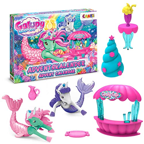 Craze Calendario Dell' Avvento 2023, Galupy Mermaid, Sirene Per Ragazze, Sorprese E Regali Di Natale Per Bambini
