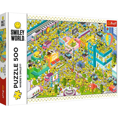 Trefl 500 Pezzi-Sorriso, Facce Felici, Emote, Moderno Fai-Da-Te, Intrattenimento Creativo, Divertimento, Adulti E Bambini Dai 10 Anni Puzzle, Colore W