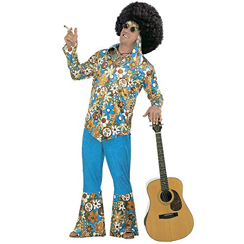 Widmann Milano Party Fashion - Costume Da Uomo Hippie, Velluto, Flower Power, Costumi In Maschera
