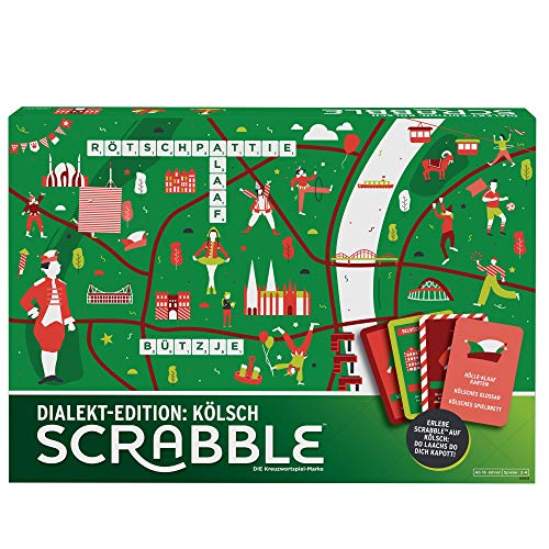 Mattel Games Ggn23 - Gioco Di Parola E Gioco Da Tavolo Scrabble Dialect Edition Colonia, Adatto Per 2-4 Giocatori, Giochi Di Società E Parole A Partir