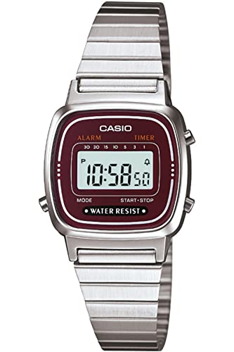 Casio Orologio Analogico-Digitale Donna Con Cinturino In Placcato In Acciaio Inox La-670W-4D