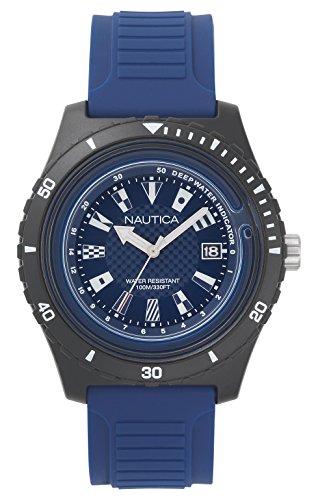 Nautica Orologio Analogico Quarz Uomo Con Cinturino In Silicone Napibz008