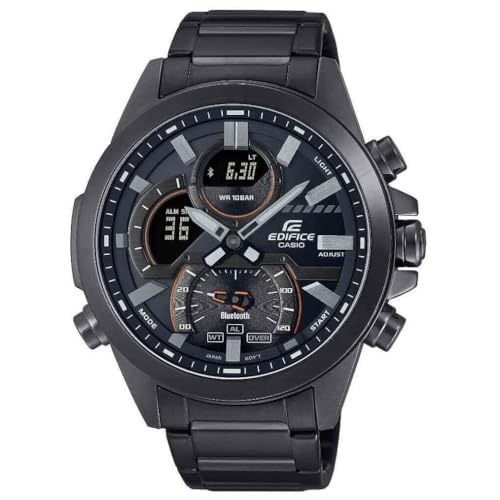 Casio Orologio Analogico-Digitale Al Quarzo Uomo Con Cinturino In Acciaio Inossidabile Ecb-30Dc-1Aef