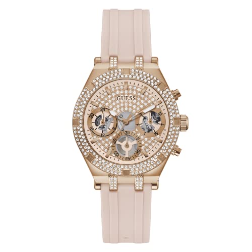 Guess Orologio Analogico Al Quarzo Giapponese Donna Con Cinturino In Silicone Gw0407L3