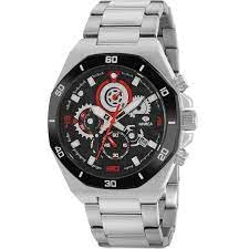 Marea Orologio Crono Cassa E Armis Acciaio Lunetta Nero B35358/1