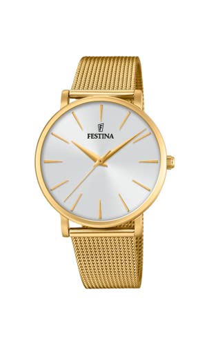 Festina Orologio Analogico Quarzo Donna Con Cinturino In Acciaio Inox F20476/1