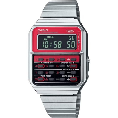 Casio Orologio Digitale Al Quarzo Unisex-Adulto Con Cinturino In Acciaio Inossidabile Ca-500We-4Bef