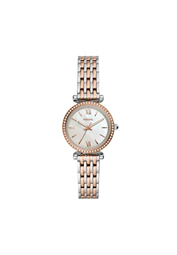Fossil Orologio Carlie Mini Da Donna, Movimento Al Quarzo, Cassa In Acciaio Inossidabile 28 Mm E Bracciale In Acciaio Inossidabile, Es4649