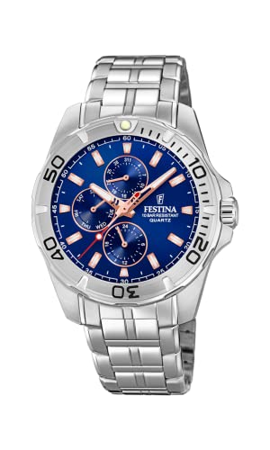 Festina Orologio Multi-Quadrante Quarzo Uomo Con Cinturino In Acciaio Inox F20445/5