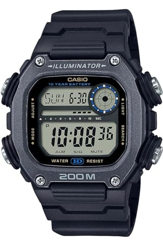 Casio Orologio Da Uomo Con Quadrante Nero Digitale Giovanile-Dw-291Hx-1Avdf, Nero, Cinturino