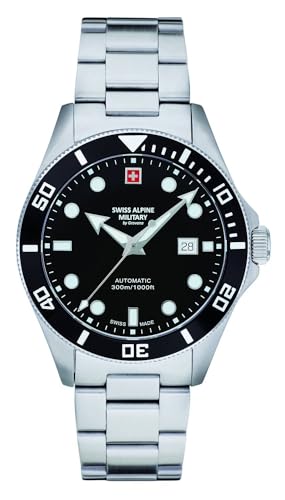 Swiss Alpine Military 7095.2137 Orologio Da Polso Da Uomo, Cinturino In Acciaio Inox, Bracciale