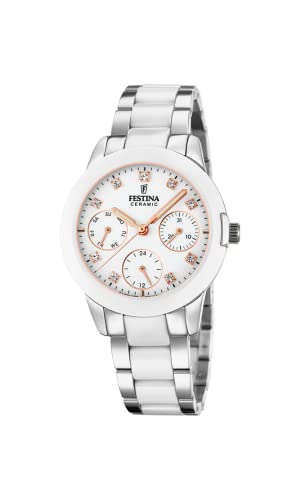 Festina Orologio Analogico Quarzo Donna Con Cinturino In Acciaio Inox F20497/1
