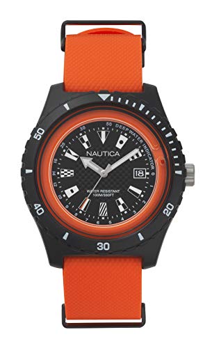 Nautica Orologio Analogico Quarz Unisex Adulto Con Cinturino In Silicone Napsrf003