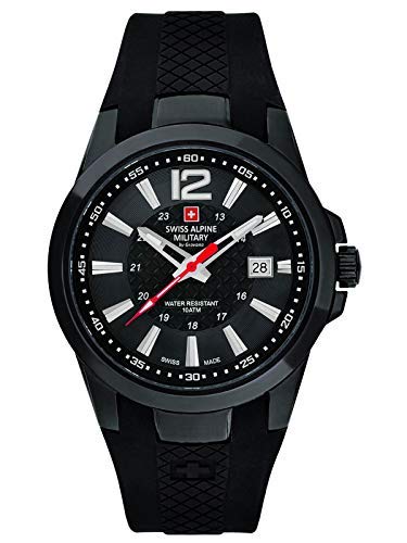 Swiss Alpine Military By Grovana Orologio Da Uomo All Black 7058.1877 10 Atm Swiss Made