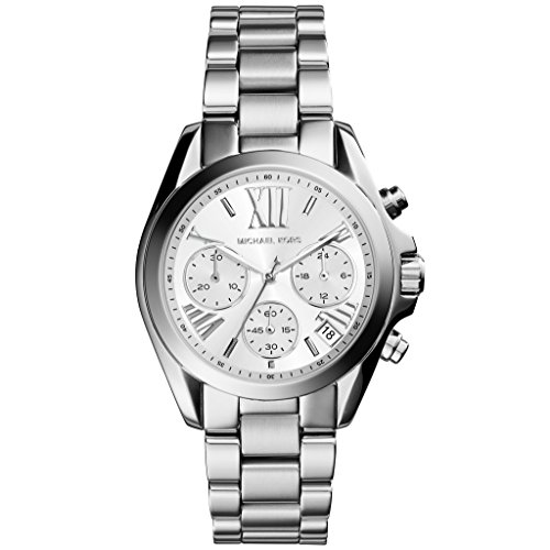 Michael Kors Orologio Mini Bradshaw Da Donna, Movimento Cronografo Al Quarzo, Cassa 36 Mm In Acciaio Inossidabile Con Bracciale In Acciaio Inossidabil