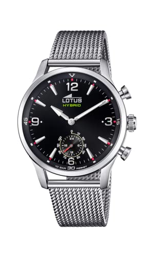 Lotus Orologio Modello 18803/3 Della Collezione Connected, Cassa Da 43 Mm, Nero Con Cinturino In Acciaio Da Uomo
