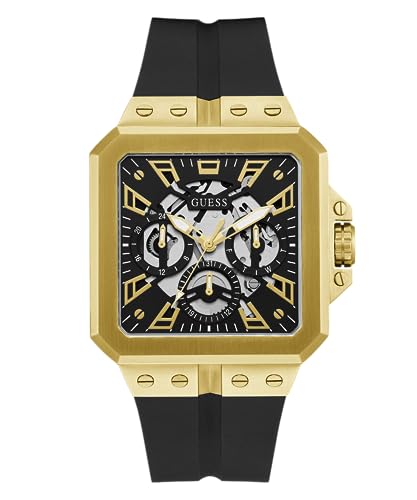 Guess Gw0637G2 Orologio Da Uomo Leo, Nero, Gw0637G2-Amzuk