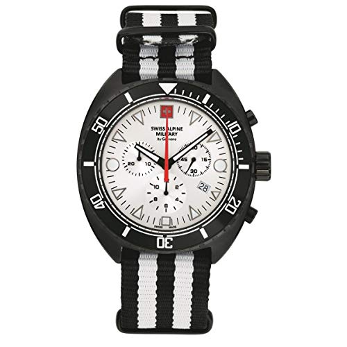 Swiss Alpine Military 7066.9672 Turtle Chronograph 44Mm 10Atm