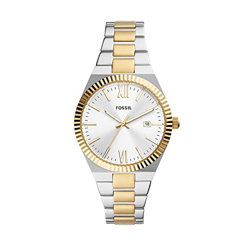 Fossil Orologio Scarlette Da Donna, Movimento Al Quarzo, Cassa 38 Mm In Acciaio Inossidabile Con Bracciale In Acciaio Inossidabile, Es5259