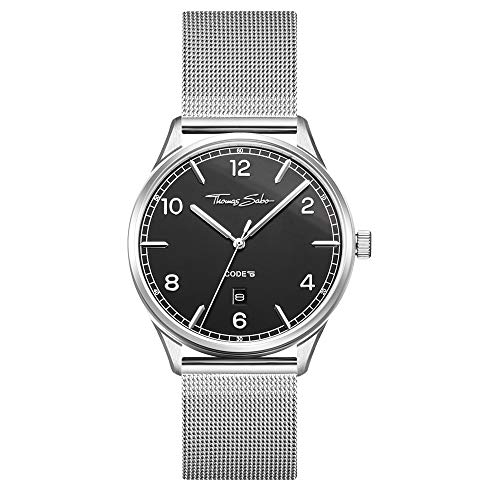 Thomas Sabo Orologio Analogico Quarzo Unisex Adulto Con Cinturino In Acciaio Inox Wa0339-201-203-40 Mm