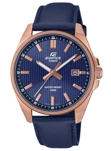 Casio Orologio Analogico Al Quarzo Da Uomo Con Cinturino In Pelle Efv-150Cl-2Avuef