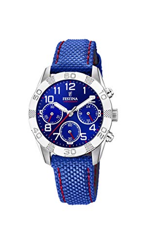 Festina Orologio Cronografo Quarzo Bambino Con Cinturino In Tessuto F20346-2