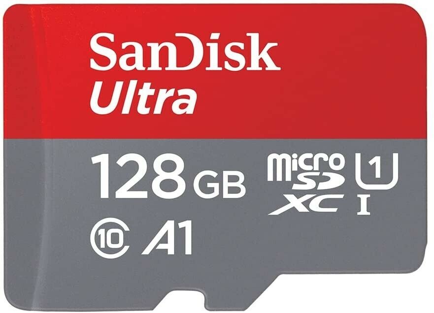 SanDisk Ultra MicroSD 128GB Classe10 UHS-I U1, A1+ SD-Adattatore per Android