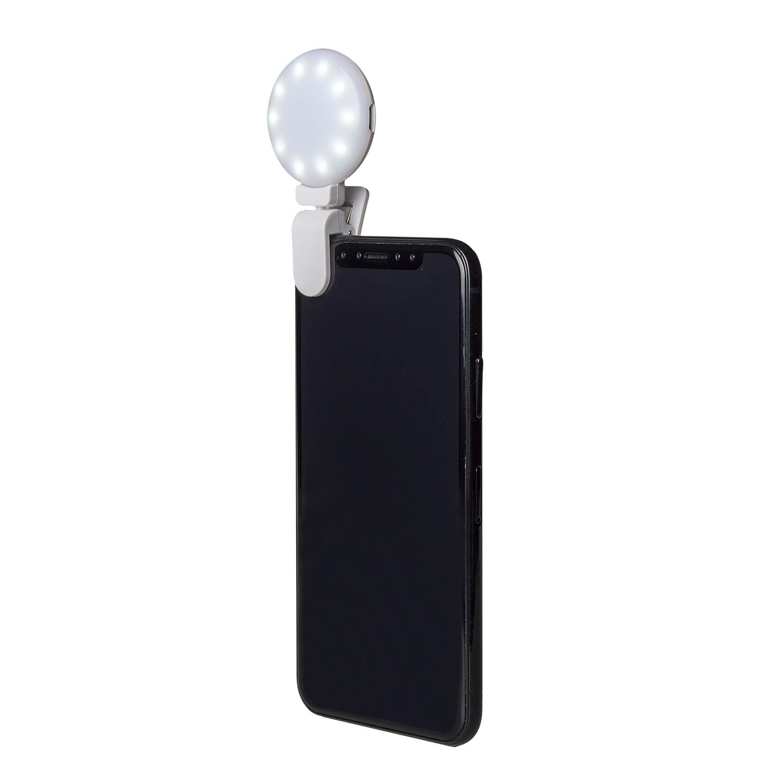 Celly Selfie Ring Light with Clip for Smartphones, Clicklight Universal Recharge