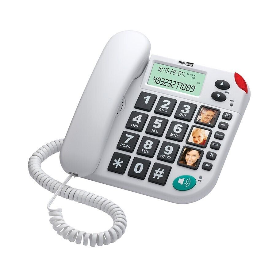 Maxcom KTX480 Telefono Fisso Anziani con Filo Compatibile Apparecchi Acustici