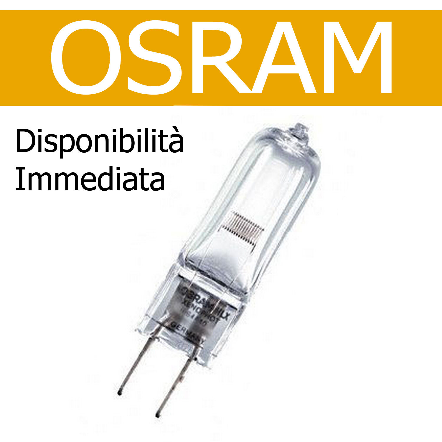 LAMPADA LAMPADINA ALOGENA OSRAM 64657  250W - 24V  G 6,35 - Halogen lamp