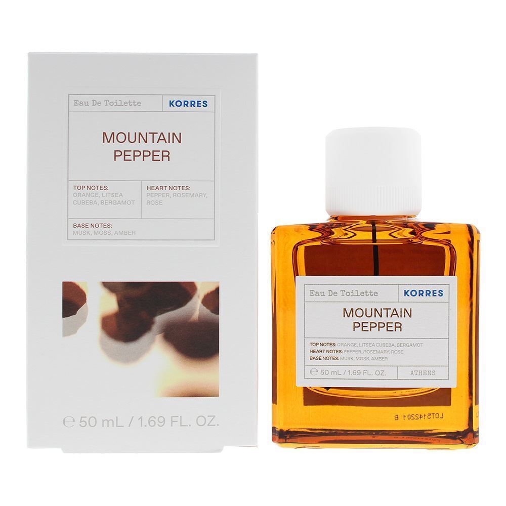 Korres Mountain Pepper Eau De Toilette 50ml Mens Spray