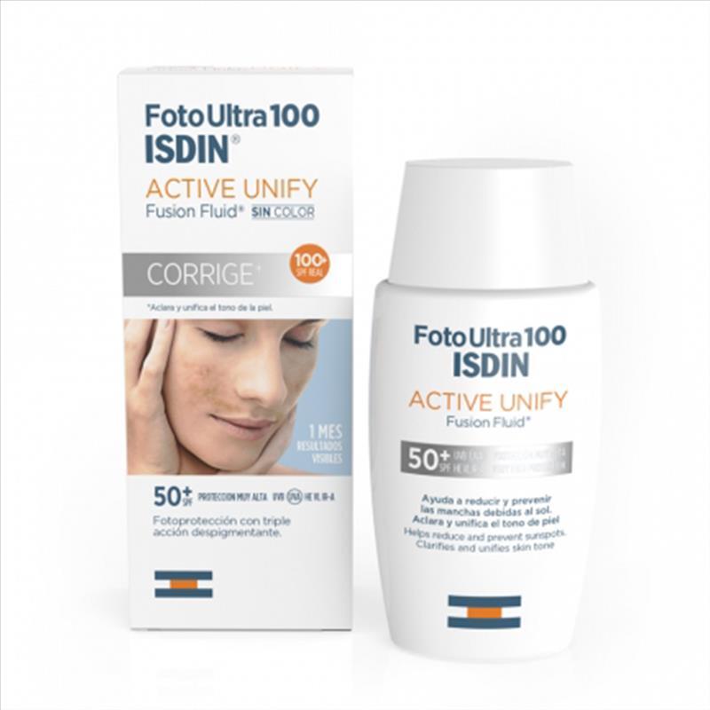 ISDIN Fotoultra 100 Active Unify Fusion Fluid SPF50+ Viso 50 ml