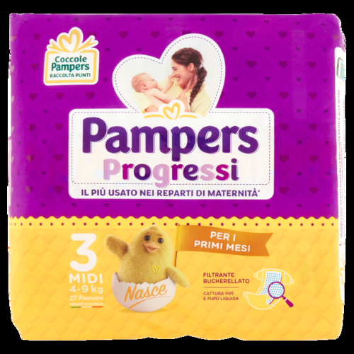 Pampers Progressi Midi 4-9kg 27pz