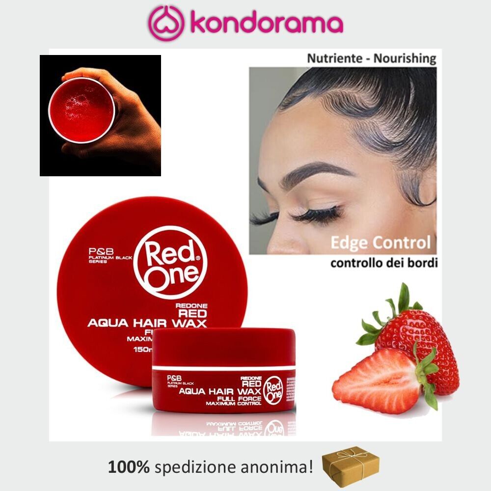 RED ONE CERA PER CAPELLI PETTINANTE RIMODELLANTE NUTRIENTE EDGE CONTROL FRAGOLA