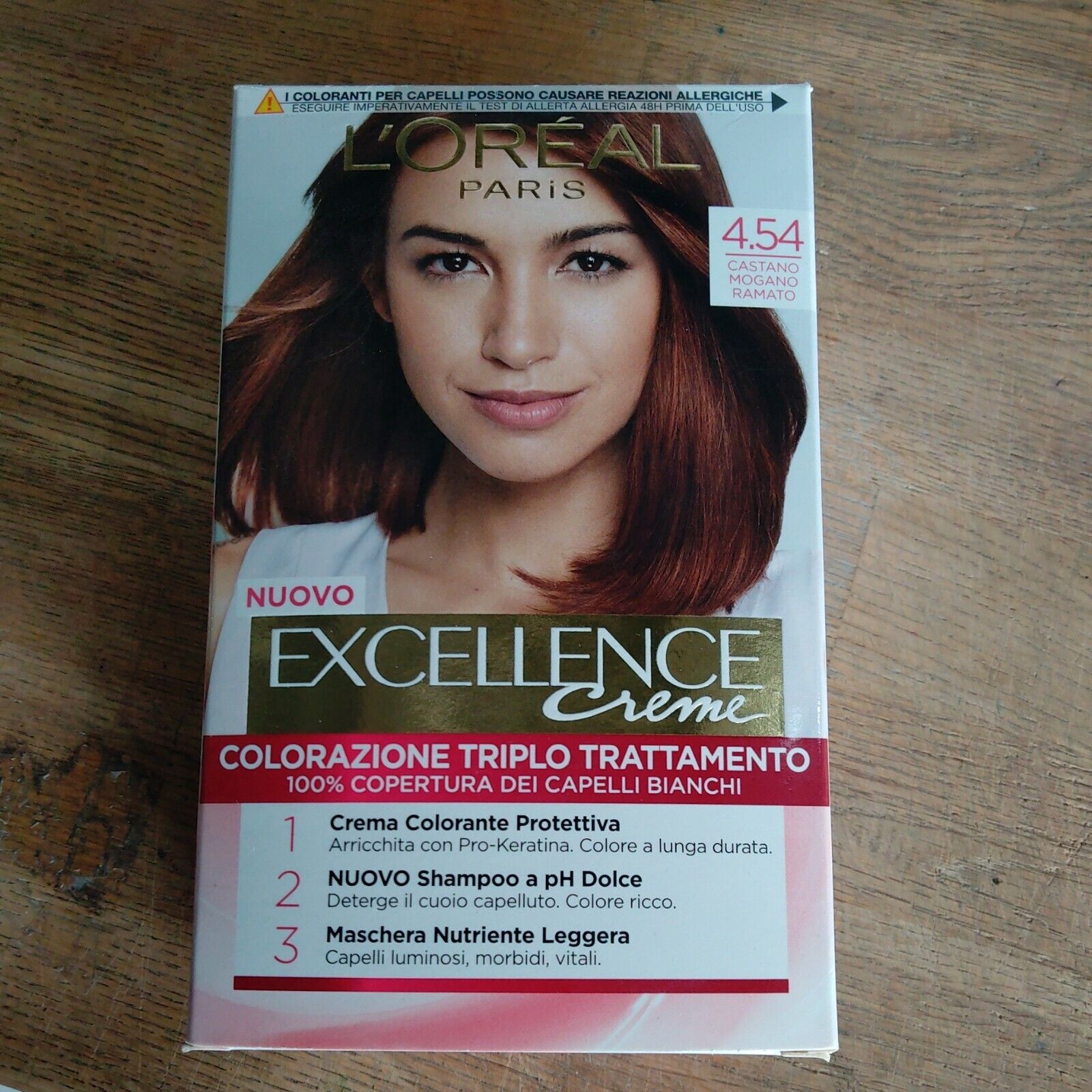 L' Oreal Excellence Creme Colorante colorazione 4.54 castano Mogano Ramato