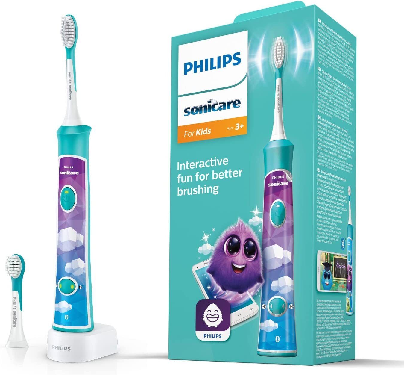 Sonicare For Kids Spazzolino Elettrico Sonico Con Bluetooth Integrato Philips HX