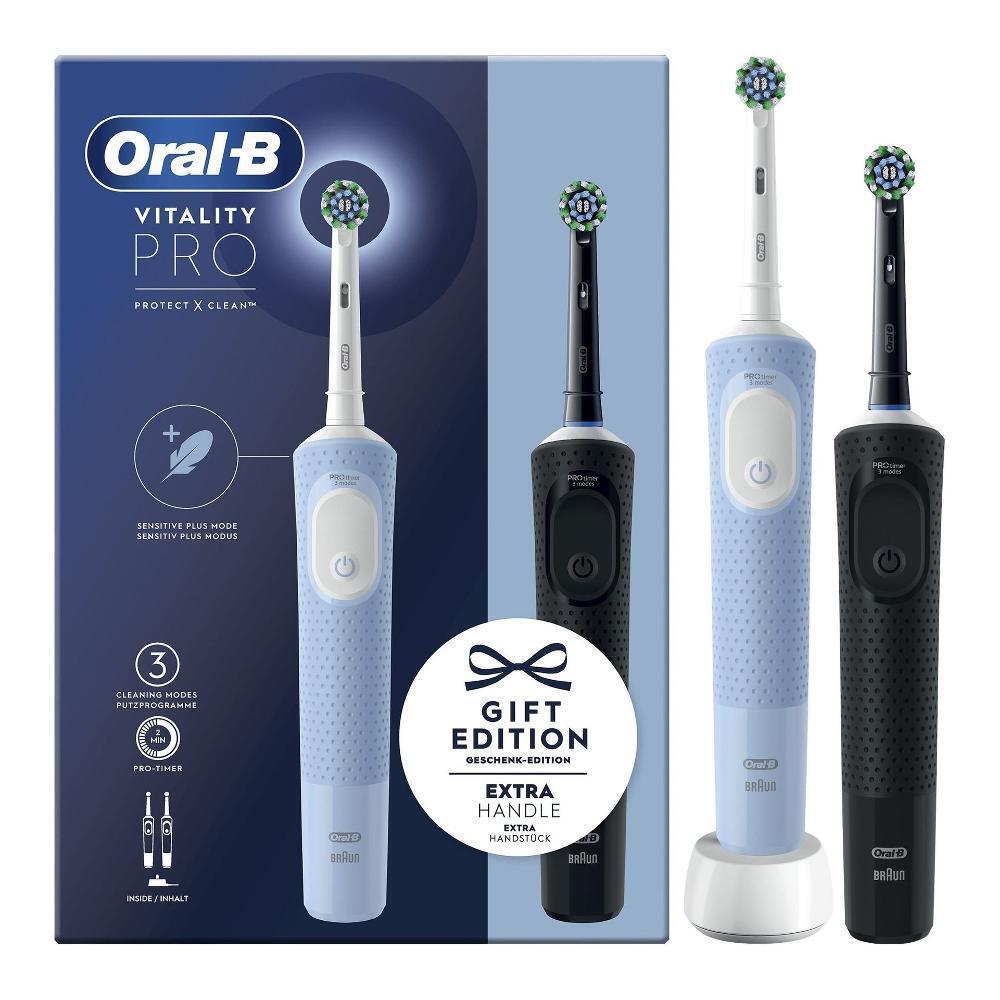 Spazzolino Elettrico Vitality Pro Duo Gift Edition Azzurro/Nero SEOB885 Oral-B