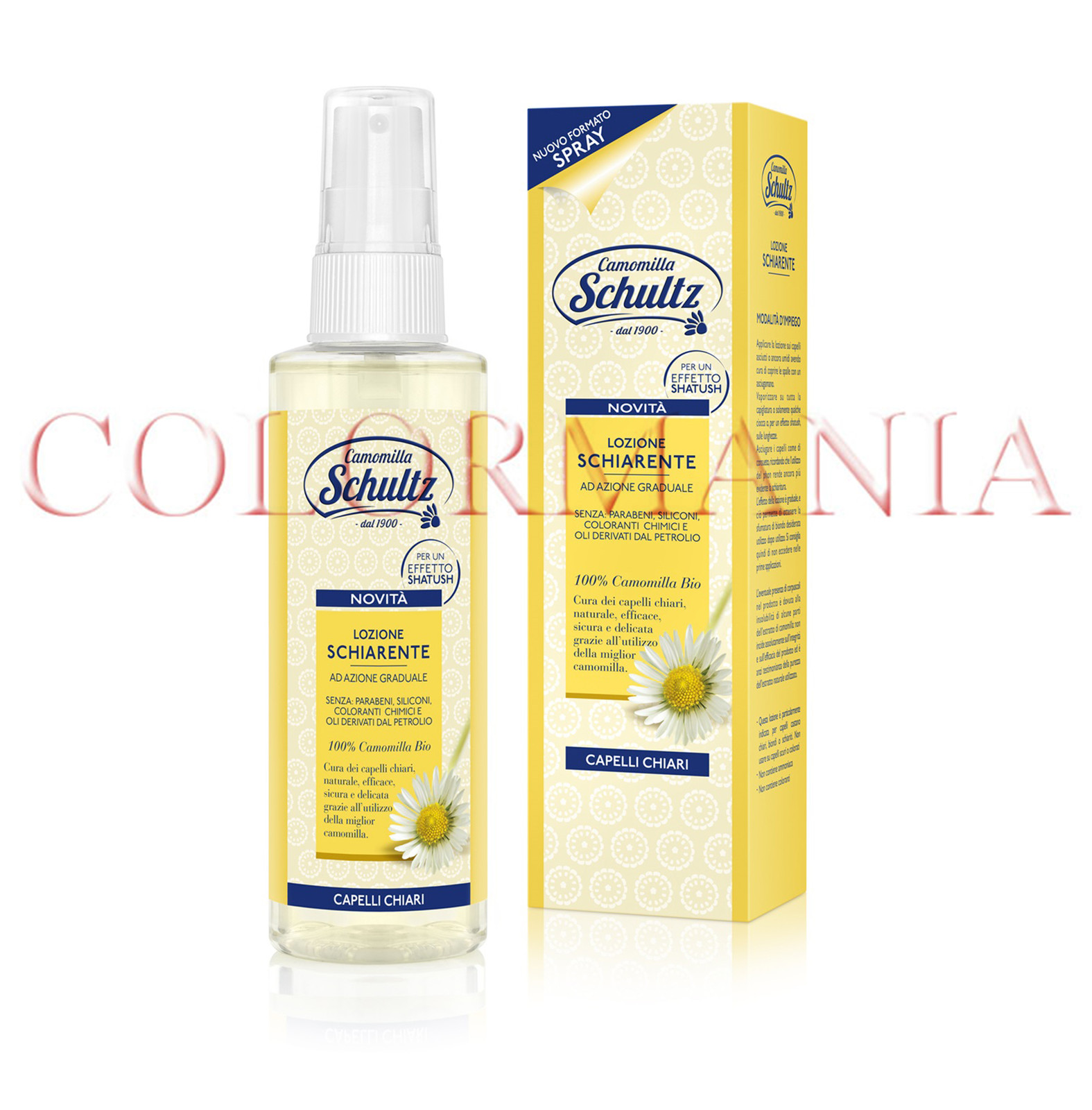 SCHULTZ LOZIONE SCHIARENTE SPRAIY ALLA CAMOMILLA ULTRADELICATA EFFETTO SHATUSH
